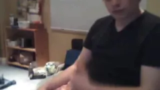 Rubbing my fat pecker in my room