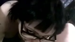 Smutty eve acquires cum all over her face