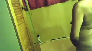 Cleaning lady spy shower