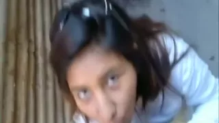 Cream on her cute face