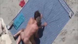 There is a camera on the beach