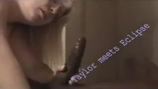 Blond wife Taylor anew in act with darksome mate