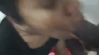 Black cutie sucks for his massive juice