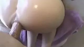 Oiled anal sex a-hole stretched