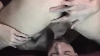 Reverse 69 and prostate massage giant cum bath