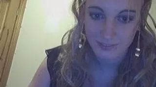 Stockinged blonde on cam