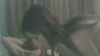 Moist mouth on wet stick