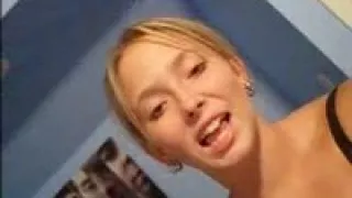 Blonde teen striptease