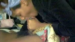 Hand job with her mouth