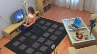 Young skinny girl slow action to cum