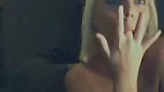 Amateur blonde stripping on her webcam.