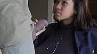 Asian with giant tits sucking