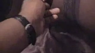 Black girl in stockings fingered