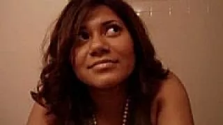 Black BBW in bathroom stripping and dancing