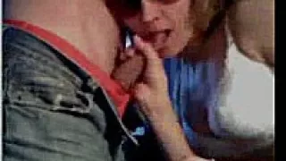 Russian MILF sucking cock