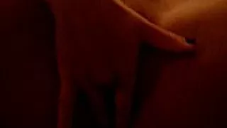 Ebony babe masturbating