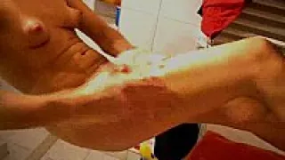 Mature Brunette Naked in Bathroom