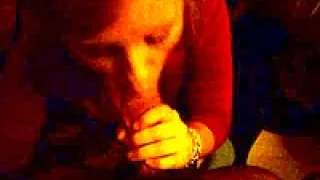 dressed blowjob  by horny blonde wife