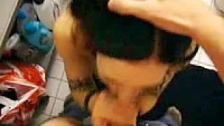 awesome amateur bj by hot goth girlfriend 