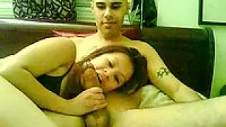 Horny Bitch Sucking a Big Cock