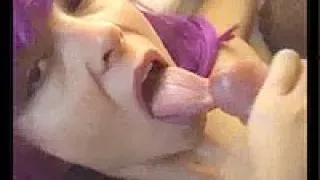 girl blowjob & facial cumshot