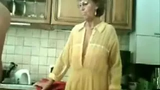 Granny Gets Fingered By Her Old Man