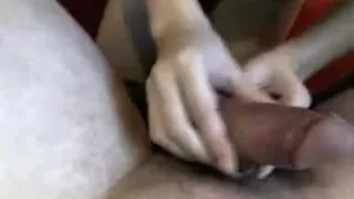 Asian full blowjob with cum in her mouth
