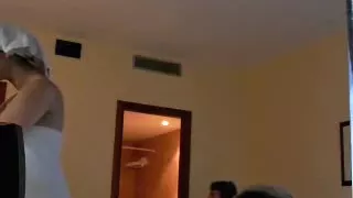 spy on my bbw girlfriend oiling her big titties