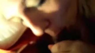 sexy blonde sucking black cock