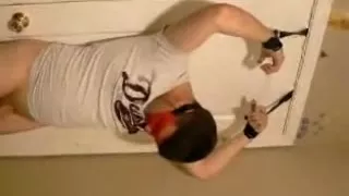 Pregnant wife fucks tied husband