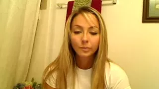 Super sexy blonde gives teasing webcam show