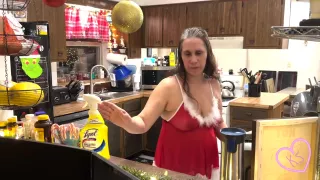 Sexy Xmas Clean With Me ( Orgasm Happy Ending )