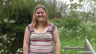 Manon, young, shy and BBW, get fucked in a threesome