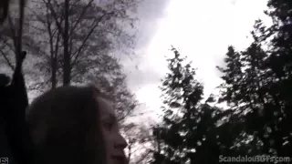 Victoria with guy Blowjob at Car POV Public places