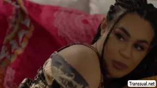 eva maxim - tattooed transsexual  licks and fucks stepsis