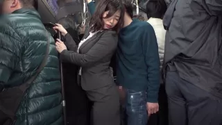 UI2201- Office Lady Mature Mother Accepting Molestation On A Crowded Bus