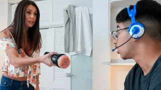 Dayum my stepmom found my anal masturbator and made me do a field test of ass hole testing