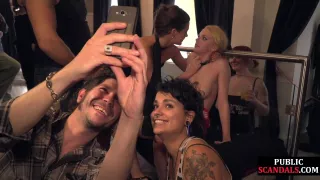 Sub Latin babe 1st time mouth and pussyfucked in public