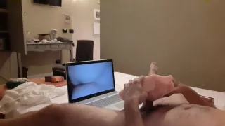 My tribute to Luana with a fake pussy