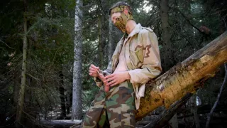 Amateur, Gay, Ejército, Viejo, Al Aire Libre, Solo