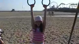 Little April masturbating in a car