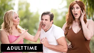 ADULT TIME - Stepmom Lauren Phillips Catches Her MILF BFF Fucking Her Stepson And JOINS IN!