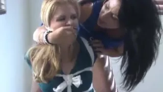 Clear Tape Wrapped And Tied Bondage