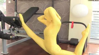 Contortion Multi Layer Spandex Suit In Gym - Watch4Fetish