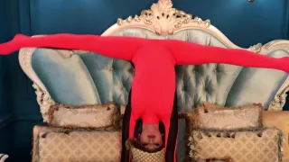 Stretching Flexibily On Hotel Bed - Watch4Fetish