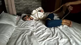 Medical Tape And Ball Gagged