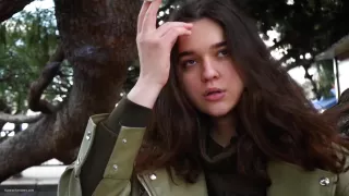 Young Brunette Is Taking An Unhurried Stroll With Allwhite 120mm Cigarette