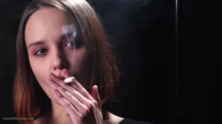 Dasha Is Smoking In The Studio