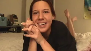 Teen slut masturbates for the camera