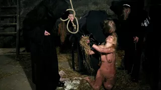 Blonde Witch Romina Endures BDSM Gang Bang & Rope Suspension